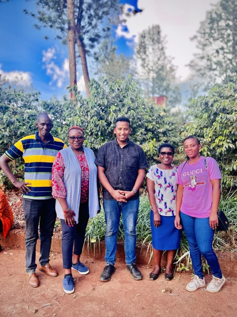 Heleph research team at the coffee farm
