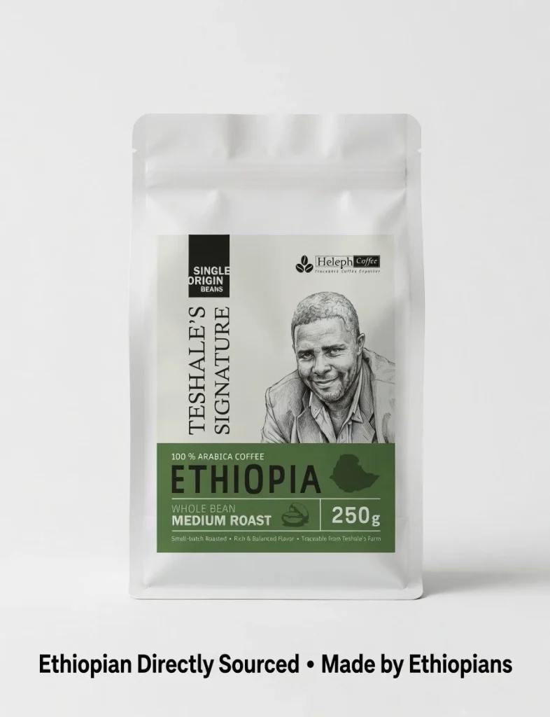 Teshale's Signature Ethiopia 250g white coffee bag