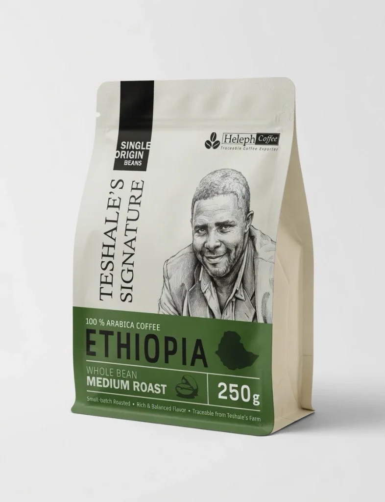 Teshale's Signature Ethiopia 250g single-origin bag