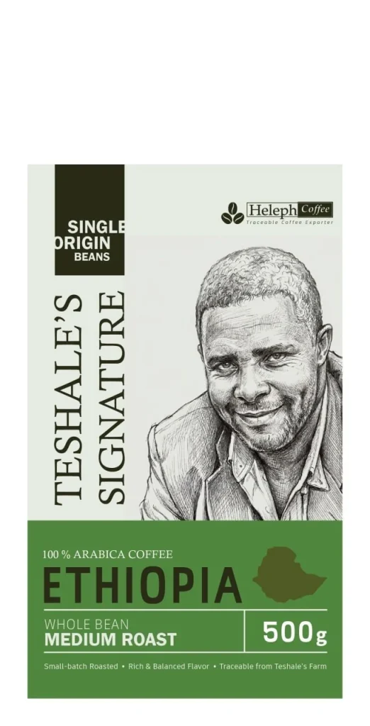 Teshale's Signature Ethiopia 500g label design