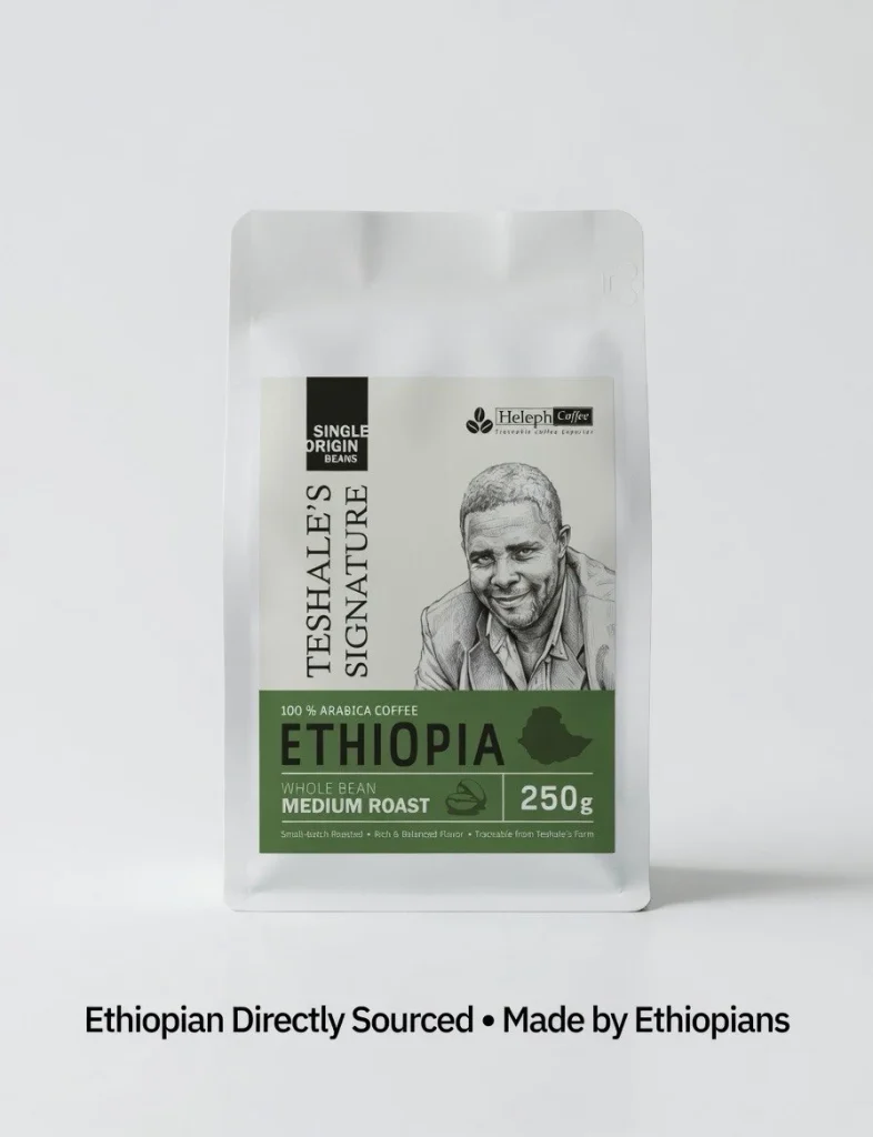 Teshale's Signature Ethiopia medium roast 250g bag